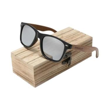 Imagem de Óculos De Sol Polarizados Unissex De Madeira KINGSEVEN 2024 Moda UV400