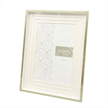 Imagem de Porta Retrato Vidro Paspatur Borda Dourada 10 x 15 cm