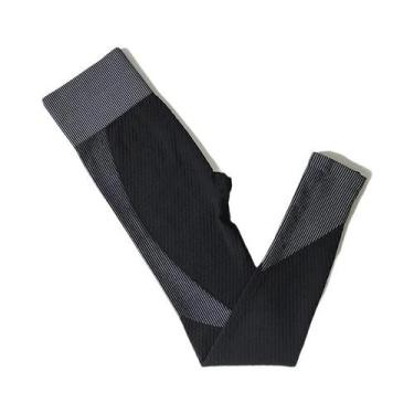 Imagem de Leggings De Fitness Femininas Sem Costura De Cintura Alta Com Controle