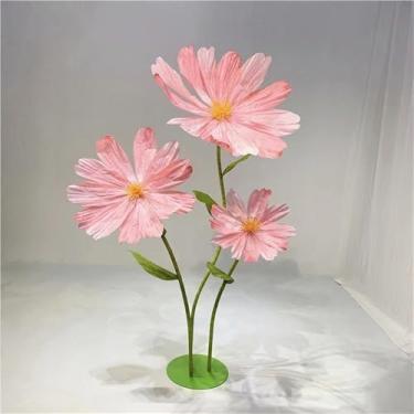 Imagem de Flores de papel gigantes - Grandes decorações de margaridas artificiais para corredores, festas, jardins e casamentos - Arranjos florais falsos grandes para decoração de casa e evento
