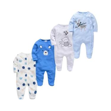 Imagem de Macacão De Bolinhas Para Bebês Meninas De 0 a 12 Meses, Conjunto De 3 