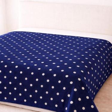 Imagem de Cobertor Casal Flannel Poá 2,40x2,50m 01 peça Manta Fofinha Super Maci