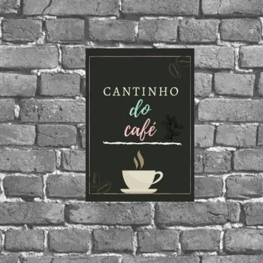 Imagem de Placa Decorativa Cantinho Do Café 18X27Cm