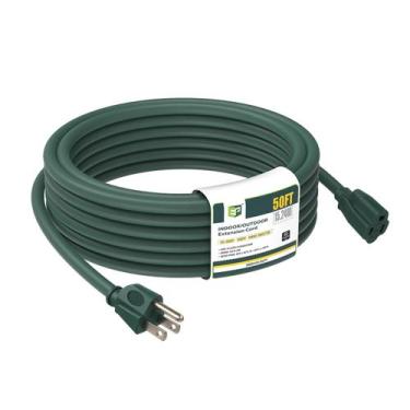 Imagem de Cabo de extensão EP 15m verde ao ar livre 16/3 SJTW 13A 1625W UL