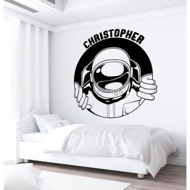 Imagem de Adesivo de parede  astronauta infantil - Ambiente dekorado, 80cm, pret