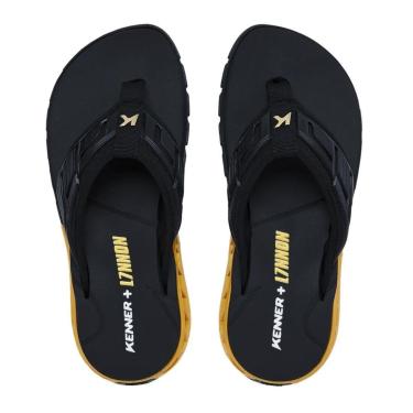 Imagem de Chinelo Sandália Kenner Rakka Full Force L7 Preto Dourado-Masculino