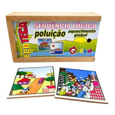 Imagem de Sequencia Lógica Educativo Poluição e Aquecimento Global Brinquedos Ed