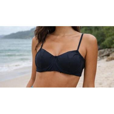 Imagem de Biquíni parte de cima meia taça com aro - NASCER DO SOL, Marrom, G