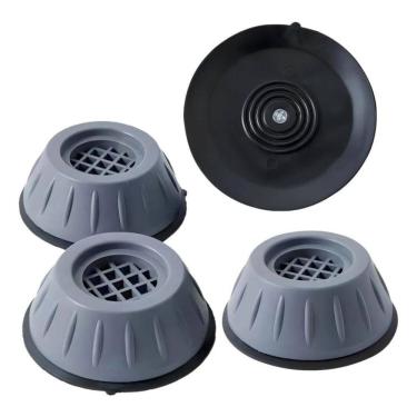 Imagem de Pé Antivibração Máquina de Lavar Kit 4 Peças Amortecedor Ruído e Impacto