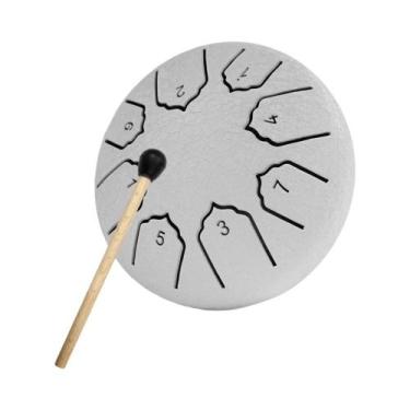 Imagem de Tambor De Língua De Aço Mini De 4 Polegadas Com 8 Notas, Instrumento M