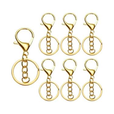 Imagem de Chaveiros Com Fecho Lagosta De Metal 6/12/25/50 Peças, Gancho Giratóri