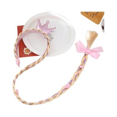 Imagem de Tiara De Cabelo Trançada Infantil Princesa Elsa Rapunzel Do Filme Entr