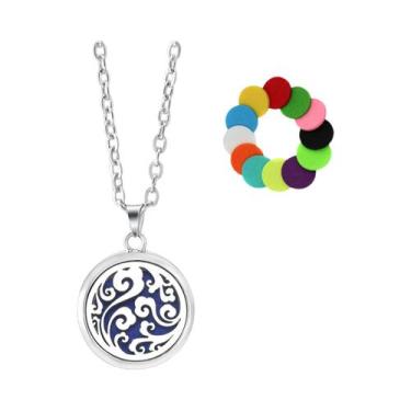 Imagem de Colar Difusor De Óleo Essencial Em Aço Inoxidável Para Mulheres, Pinge