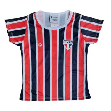 Imagem de Camisa Bebê São Paulo Baby Look Listrada Oficial