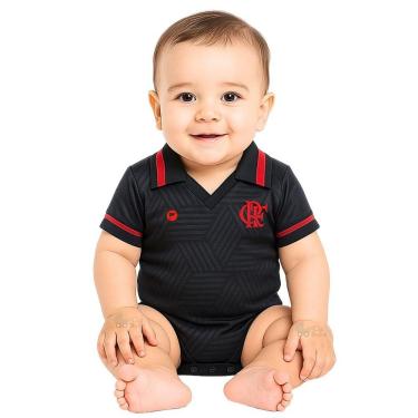 Imagem de Body Bebê Flamengo Rubro Negro Oficial Torcida Baby