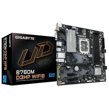 Imagem de Placa Mãe Gigabyte B760m D3hp Wifi6, Intel Lga1700, Ddr5, Hdmi, Wi-fi 6, Bluetooth 5.3, Micro Atx - 9mb76m3pw-00-g10