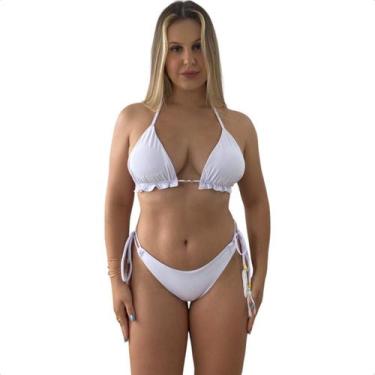 Imagem de Biquini Fio Duplo Feminino Cortininha Moda Praia Com Bojo Biquíni Dent