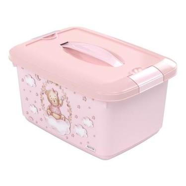 Imagem de Caixa Organizadora Infantil Com Alça Decorada 5,2 L Menina Brasil Plas