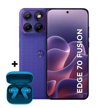 Imagem de Kit smartphone motorola edge 70 fusion e fone moto buds bass