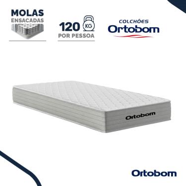 Imagem de Colchão de Molas Ensacadas Ortobom One Face Plenno Superpocket Solteiro 88cm