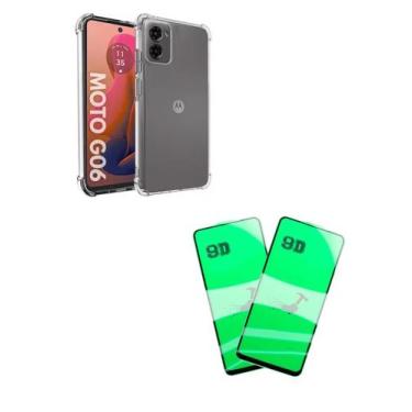 Imagem de 2UN Películas Cerâmica 9D + Capinha Silicone TPU para Moto G06 - LXL