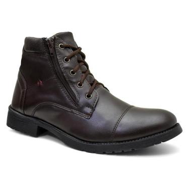 Imagem de Bota Masculina Coturno Casual material sintético Zíper Lateral Antider