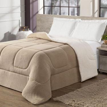 Imagem de Coberdrom Queen Sherpa Lã de Carneiro 2,40x2,20m Dupla Face Manta Soft