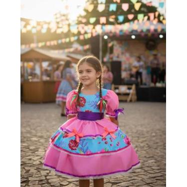 Imagem de Vestido Junino Festa Junina Caipira Infantil Promoção - Yasmin Import 