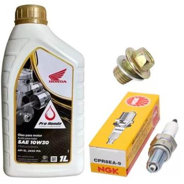 Imagem de Óleo Honda 10w30 + Bujão + Vela Ngk Titan 160 , Fan 160