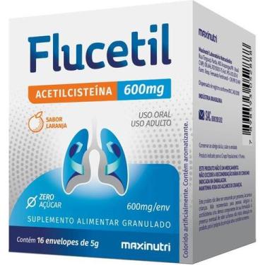 Imagem de Flucetil 600mg granulado  16 envelopes  auxilia na fluidificação do mu