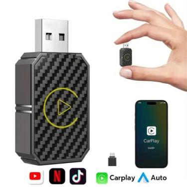 Imagem de Adaptador USB CarPlay Wireless Para Central Multimídia Dongle Sem Fio 