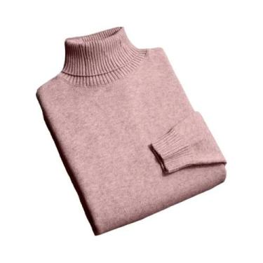 Imagem de Suéter Masculino Slim Fit De Tricô Gola Alta Outono Alta Qualidade Ant