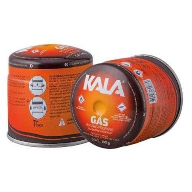 Imagem de Refil Cartucho Gas Pesca Camping Fogão 190g Kala - 2 Peça