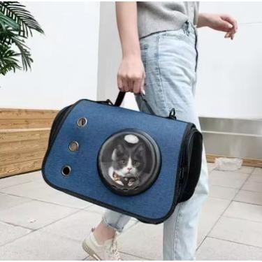 Imagem de Bolsa de transporte para pet lateral Azul - PetzGrilo