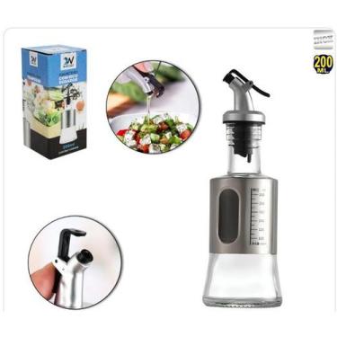 Imagem de Galheteiro Azeiteiro Vinagreiro De Vidro E Inox 200ml 2W8779