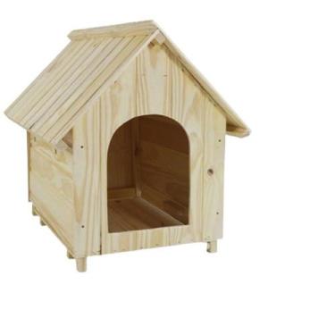 Imagem de Casa Cachorro Pet Madeira 45x40 Casinha Cachorro Pequeno - SHOPPINGNET