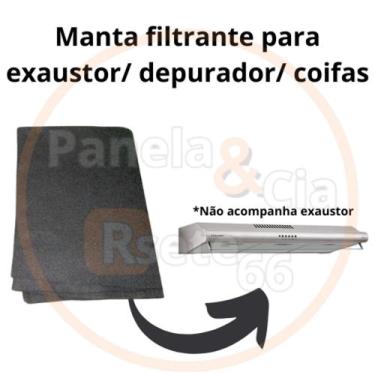 Imagem de Manta filtrante para Exaustor / Coifa/ Depurador (filtro de feltro) - 