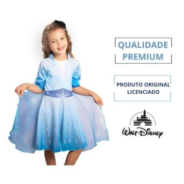 Imagem de Fantasia luxo frozen elsa anna infantil original-disney, Elsa, M (05 A