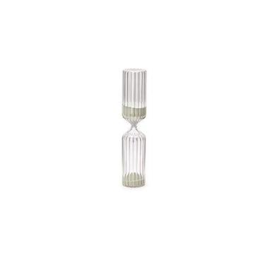 Imagem de Ampulheta Decorativa Vidro Areia Verde 30 Minutos 22cm 14758 Mart