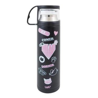 Imagem de Garrafa Térmica de 470ml com Caneca - Gatinha - Desembrulha