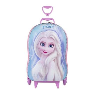 Imagem de Mochila de Rodinhas 3D Maxtoy Frozen Elsa Lilás, Único, Purple