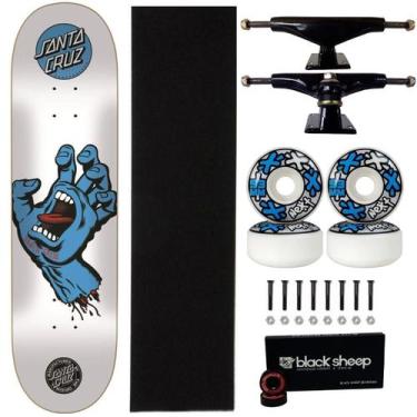 Imagem de Skate Santa Cruz Profissional Powerlyte Fiberglass Next 53mm Cor:Branc