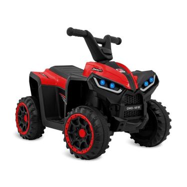 Imagem de Quadriciclo Elétrico Infantil 6V com Iluminação Som USB Bluetooth Vermelho Brinquedos Bandeirante
