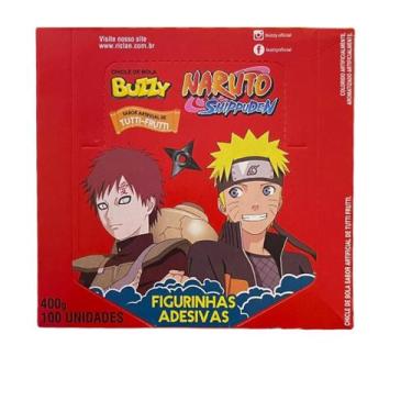 Imagem de Caixa Chicle Buzzy Naruto Tutti Frutti - 5 caixas - Riclan