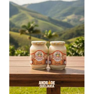 Imagem de Cocada Cremosa com Pedacinhos de Coco - 2 Potes de 650g - Doces Vovó d