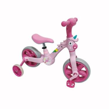 Imagem de Bicicleta infatil com rodinha unicórnio - Rosa - Unitoys