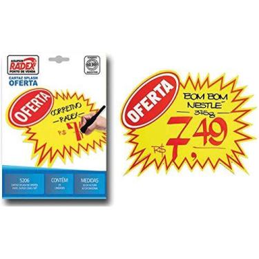 Imagem de Cartaz Para Marcacao Splash Oferta S/Aba 20X30Cm - RADEX