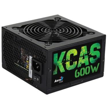 Imagem de Fonte Real Gamer ATX KCAS 600W 80 Plus Aerocool 110V/220V