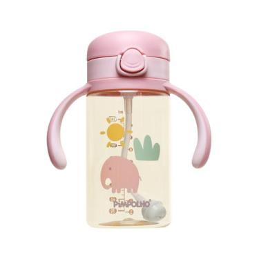 Imagem de Copo Infantil Transição Canudo Alça PPSU Pimpolho 240ml Cor:Rosa, Rosa
