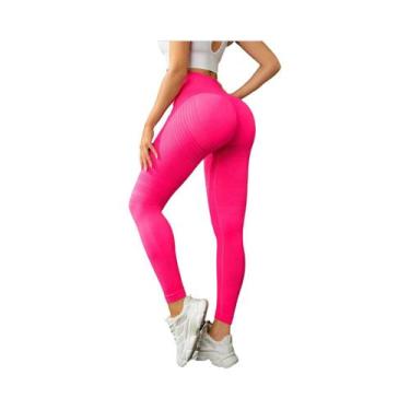 Imagem de Calças De Yoga De Cintura Alta Com Alta Elasticidade, Leggings Para Fi